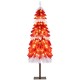 5 FT pre-lit artificial Christmas tree with 301 red and white branch tips, featuring 100 LED lights for festive decor.