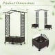 5 FT tall raised garden bed with lockable wheels and hanging roof, featuring planter boxes and climbing trellis for.