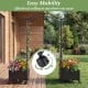 5 FT tall raised garden bed with lockable wheels and hanging roof, featuring planter boxes for climbing flowers and.