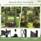 5 FT tall raised garden bed with lockable wheels and hanging roof, featuring a climbing trellis for vines and flowers.
