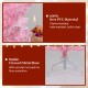 Flocked pink 5 feet artificial Christmas tree with 328 branch tips and stable folding metal stand for festive decor.