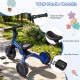 Toddler bike in blue with easy-to-grip handlebar, comfortable seat, and anti-slip pedals for safe riding.