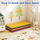 Stackable 5 pack of 2-inch toddler nap mats in vibrant colors, perfect for daycare, travel, and home use.
