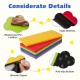 Colorful 5 pack of 2-inch toddler nap mats with waterproof PU leather, anti-slip bottom, and smooth zipper for easy use.