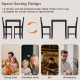 5-piece counter-height dining table set with rubber wood frame, featuring space-saving design for small rooms or.