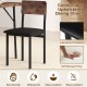 Brown PU leather dining chair with soft sponge filling, designed for comfort and durability in small spaces.
