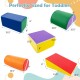 Colorful 5-piece kids climb and crawl playset with soft EPE foam, ideal for motor skills development in toddlers.