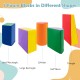 Five colorful foam blocks in various shapes, made of durable EPE foam, perfect for kids' climbing and crawling.