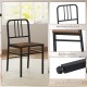 Rustic brown dining chair with ventilated backrest and reinforced bars, designed for comfort and stability in dining.