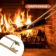 Fireplace tool set featuring convenient tongs and poker for adding firewood, designed for efficient fire management.