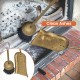 Copper fireplace tool set featuring a brush and shovel for efficient ash cleaning and fire maintenance.
