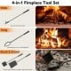 Detailed view of the shovel from the 5-piece fireplace tool set, featuring an ergonomic aluminum handle for comfortable.