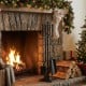 5-piece fireplace tool set with aluminum handles, including poker and shovel, for indoor and outdoor fire management.
