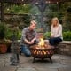 5-piece fireplace tool set with aluminum handles, including poker and shovel, ideal for indoor and outdoor fire.