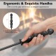 Ergonomic handle of the 5-piece fireplace tool set, designed for comfort and safety, ideal for managing flames.