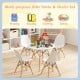 Kids mid-century modern table and chairs set with ergonomic design, perfect for drawing, reading, and crafting.