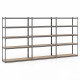 5-tier garage shelving unit with adjustable MDF shelves and rustproof metal frame, ideal for warehouse storage.