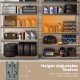 5-tier garage shelving unit with height-adjustable shelves, holding up to 440 lbs per shelf, ideal for versatile.