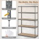 5-tier garage shelving unit with adjustable shelves, holding 2200 lbs total, featuring an interlocking design for easy.