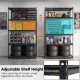 5-tier heavy-duty metal shelving unit with adjustable shelves, ideal for garage storage and organizing tools and.
