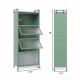 5-tier kitchen baker's rack in green with flip-up PC doors, offering ample storage and mobility with universal casters.