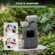 5-tier outdoor water fountain with LED lights, resin construction, and easy assembly for patio or deck decoration.