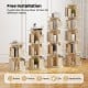 5-tier rotating bookshelf with natural finish, customizable tiers, and 360° swivel for organized storage of books and.