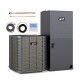 5 Ton 17 SEER2 high-performance heat pump system with indoor and outdoor units, ideal for residential and commercial.