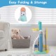 5 in 1 toddler sports toy featuring an adjustable basketball hoop, foldable design, and included storage bag for easy.
