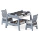 5-in-1 Toddler Table and 2 Chairs Cute Art Desk Set with Reversible Chalkboard Whiteboard - Gallery View 4 of 10