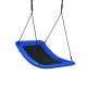 Blue 60-inch platform tree swing with adjustable ropes, durable fabric, and foam padding for kids and adults.