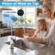 Alkaline PH+ reverse osmosis water filter with smart faucet, providing purified water for daily household needs.
