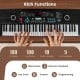 61-key electric portable digital keyboard in black, featuring 100 timbres and rhythms, ideal for beginners and music.