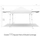 Foldable 17x10 feet pop up canopy in white, providing 170 square feet of shade with adjustable heights for outdoor.