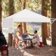 Foldable pop-up canopy with adjustable height, providing 170 sq ft shade for outdoor activities like camping and BBQ.