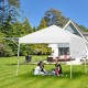 Foldable 17x10 feet pop-up canopy with adjustable heights and side awnings, perfect for outdoor activities like camping.