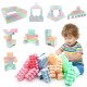 Colorful 64 pcs building blocks set for toddlers, promoting creativity and fine motor skills through imaginative play.