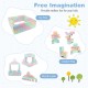 Colorful 64 pcs building blocks set for toddlers, perfect for creative play, toy pool, and castle building.