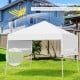 Foldable 17x10 feet pop up canopy with adjustable heights and side awnings, ideal for outdoor activities and shade.