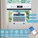 6500 BTU window AC unit with WiFi control, LED display, and quiet operation, ideal for spaces up to 120 sq.ft.