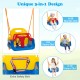 3-in-1 swing set featuring a swing seat, belt swing, and platform swing, ideal for kids aged 6 months to 10 years.
