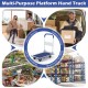 Folding platform cart dolly with black vinyl platform, 660lbs capacity, ideal for home, garden, and warehouse use.