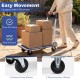 Folding platform cart dolly with 4 PU wheels, 660 lbs capacity, ideal for home and office use.