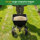 Large-capacity 66 LBS walk-behind broadcast spreader with 13-inch all-terrain tires for efficient lawn and garden tasks.