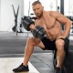 Adjustable 66 lbs fitness dumbbell weight set with ergonomic handle, shown in use for strength training at the gym.