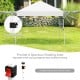Foldable 17x10 feet pop-up canopy with adjustable height and dual side awnings for outdoor shade and comfort.