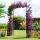 Garden arch trellis made of PE-coated metal, 67 x 83 inches, ideal for climbing plants and garden entrances.