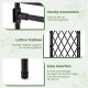 Garden arch trellis in black, made of PE-coated metal, designed for climbing plants with sturdy connectors and easy.