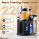 68 oz frozen drink maker in black features a 220W rapid freezing compressor for 10-20 min fast cooling and even slushies.