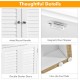 Close-up of the bathroom corner storage cabinet's metal round handle and magnetic door stopper for easy access.